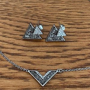 Origami Owl Chevron Earring and Necklace Set